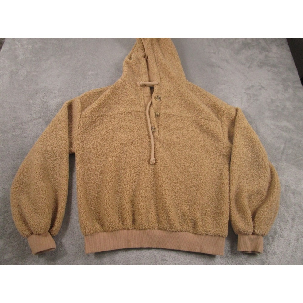 Current Air Sweater Womens Small Brown Hoodie Pullover‎ Fleece Preppy Boho